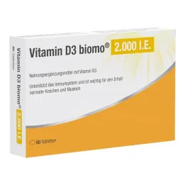 Vitamīns D3 Biomo 2000 SV tabletes, 60 gab