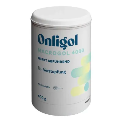 Onligol Macrogol 4000 pulveris e.šķīduma bundžas pagatavošanai, 400 g Onligol Macrogol 4000 pulveris e.šķīduma bundžas pagatavošanai, 400 g