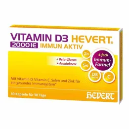 Vitamīns D3 Hevert 2000 IE Immune Active kapsulas, 30 gab