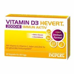 D3 vitamīns Hevert 2000 IE Immune Active kapsulas, 60 gab