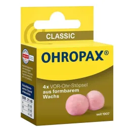 Ohropax Classic vasks ausu aizbāžņu priekšā, 4 gab