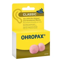 Ohropax Classic vasks ausu aizbāžņu priekšā, 20 gab