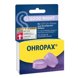 Ohropax Good Night silikona ausu aizbāžņi, 8 gab