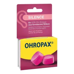 Ohropax Silence silikona ausu aizbāžņi, 6 gab