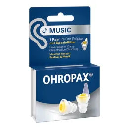 Ohropax Music filtra spraudņi ausīs, 2 gab