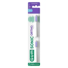 GUM Sonic Ortho maiņas birstes galviņas, 2 gab