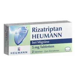 Rizatriptan Heumann migrēnas ārstēšanai 5 mg tabletes, 2 gab