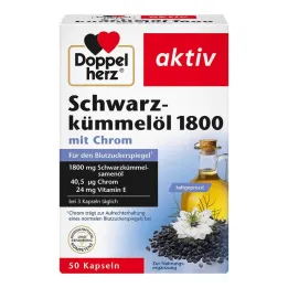 Doppelherz melnās ķimenes eļļa 1800 kapsulas, 50 gab