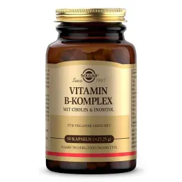 Solgar B vitamīnu kompleksa kapsulas (50 gab.)