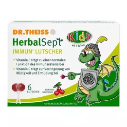 DR.THEISS HerbalSept Immun Lollipops Kids D NEM 6 gab. konfektes, 6 gab
