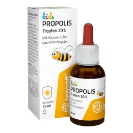 Beecraft Kids Propolisa organiskie pilieni 20% plus C vitamīns, 30 ml