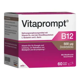Vitaprompt B12 500 µg tiešās nūjas, 60 gab