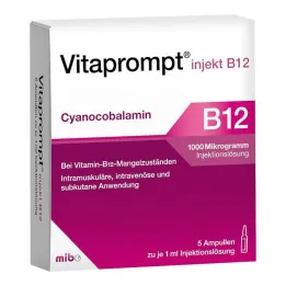 Vitaprompt injekt B12 1000 µg injekciju šķīdums, 5X1 ml