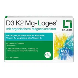 D3 K2 MG-Loges kapsulas, 100 gab