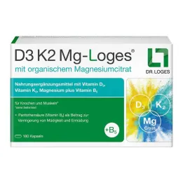 D3 K2 MG-Loges kapsulas, 180 gab