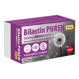 Bilastin Puren 20 mg tabletes, 50 gab