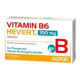 Vitamīns B6 Hevert 100 mg tabletes, 60 gab
