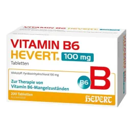 Vitamīns B6 Hevert 100 mg tabletes, 200 gab