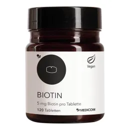 Biotīns 5 mg biotīna vienā tabletē, 120 gab