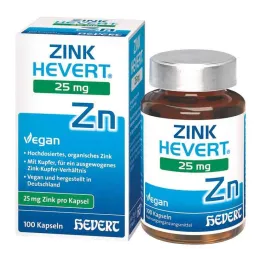 Cinka Hevert 25 mg kapsulas, 100 gab