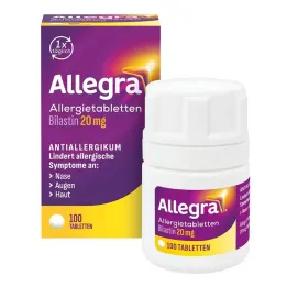 Allegra alerģijas tabletes 20 mg tabletes var, 100 gab