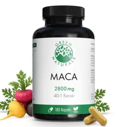 Green Naturals® Maca 2800 mg liela deva 40:1 vegānas kapsulas (180 gab.)
