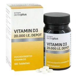 Activplus D3 vitamīna 20 000 SV depo tabletes (180 gab.)