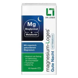 Magnesium Loges Good Night ar Melatonīna kapsulām, 60 gab