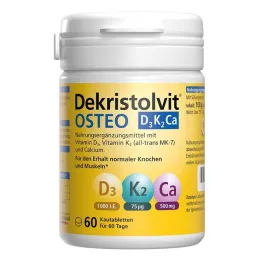 Dekristolvit Osteo D3K2Ca košļājamās tabletes, 60 gab