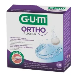 GUM Ortho Aligner tīrīšanas tabletes, 32 gab