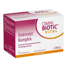 Omni Biotic Vital Electrolyte Complete ābolu pulvera maisiņš, 7x40 g