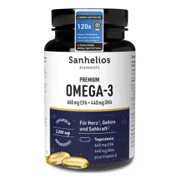 Sanhelios Premium Omega-3 kapsulas, 120 gab